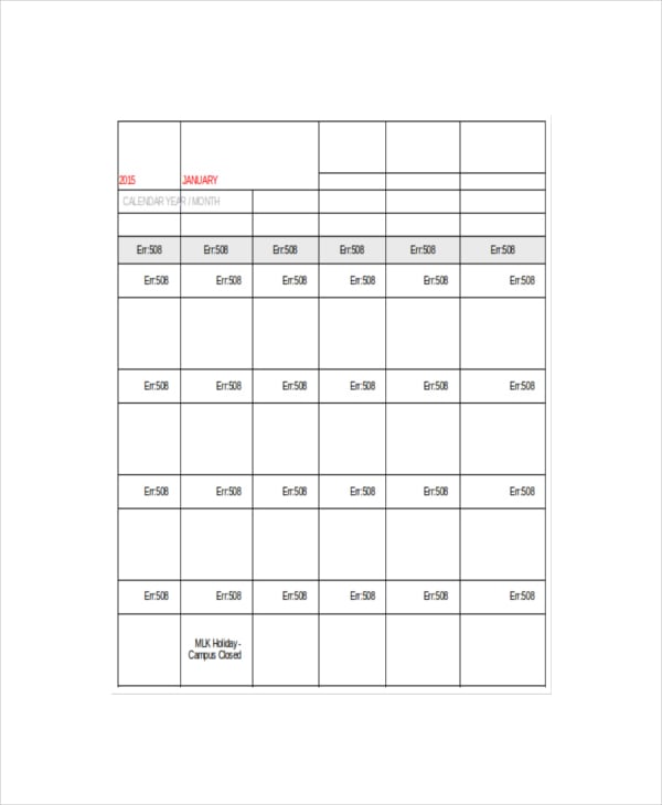 example marketing communication calendar template
