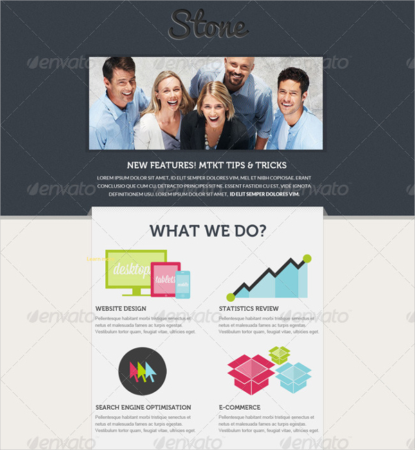 example stone email marketing template