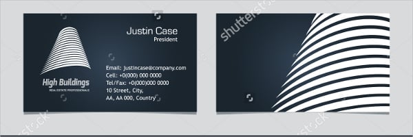real estate contractor business card template
