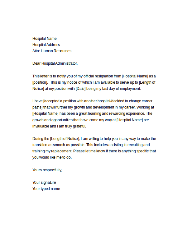 Letter of Resignation Template - 17+ Free Word, PDF Document Downloads