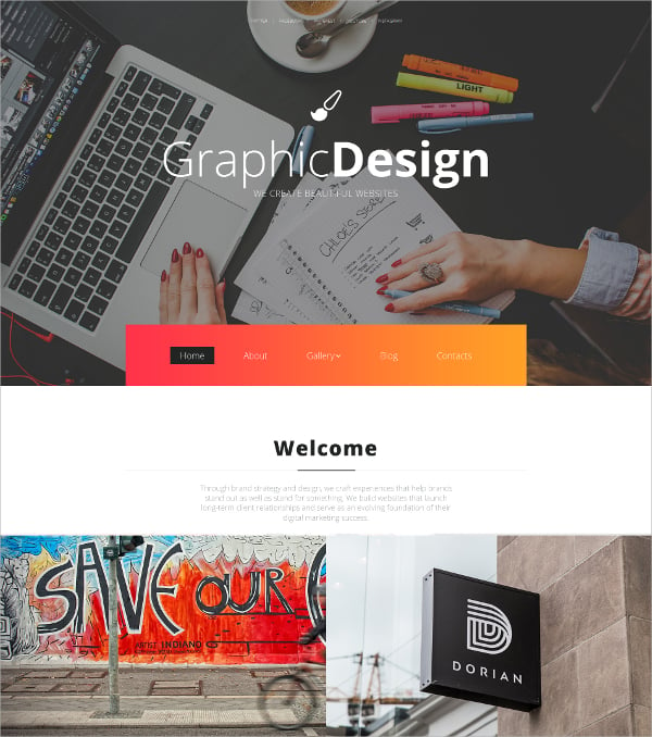 graphic design blog template