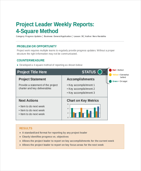 9+ Sample Project Update Templates Docs, Word, PDF, Pages