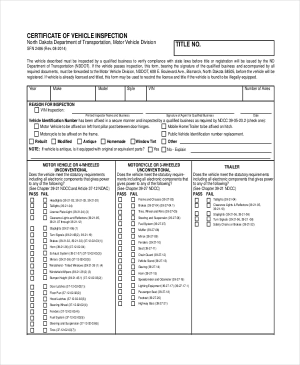 vehicle-performance-inspection-certificate-template