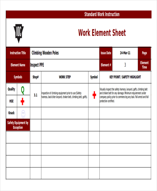 Instruction Sheet Template 9  Free Word Excel PDF Documents Download