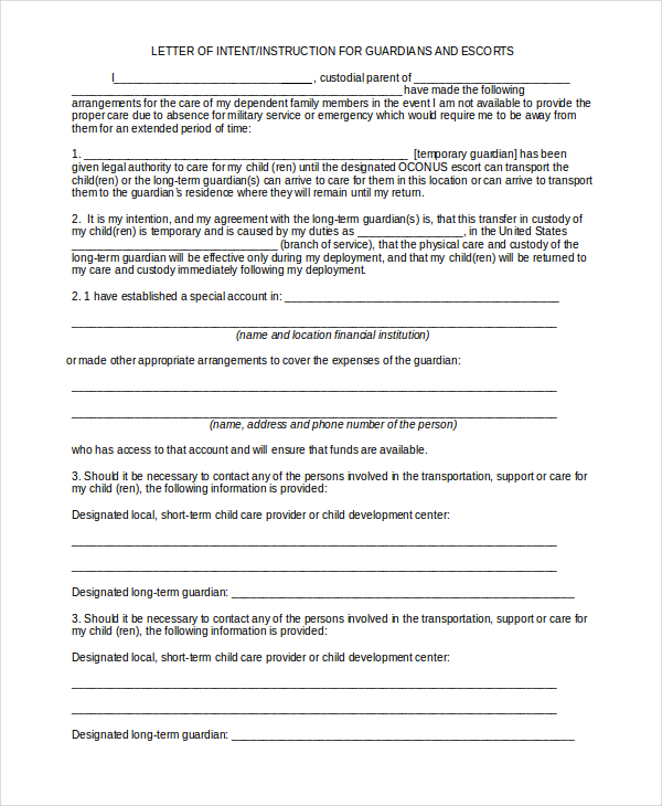 Letter of Instruction Template - 9+ Free Word, PDF Document Download