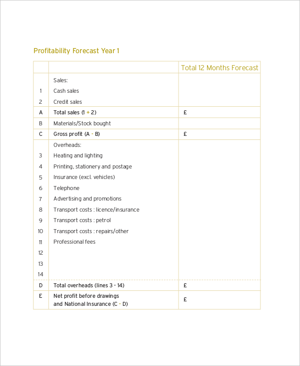 8 Financial Projections Templates Free Sample Example Format