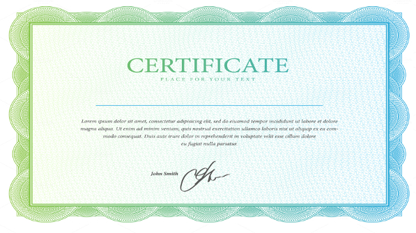 professional certificates templates