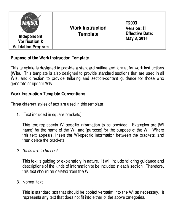 Iso Work Instructions Template FREE DOWNLOAD Freemium Templates