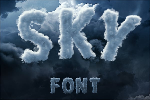 sky cloud font