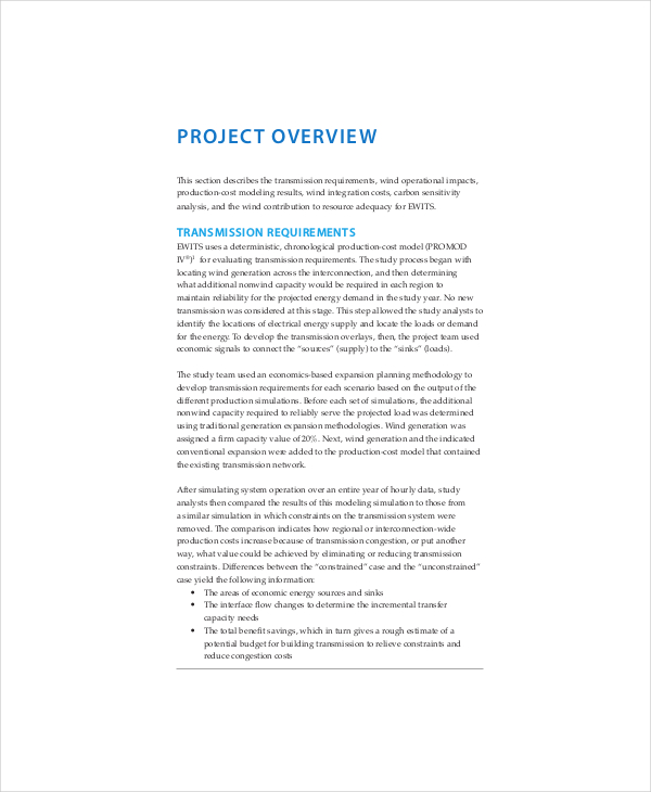 How To Write An Overview Of A Project