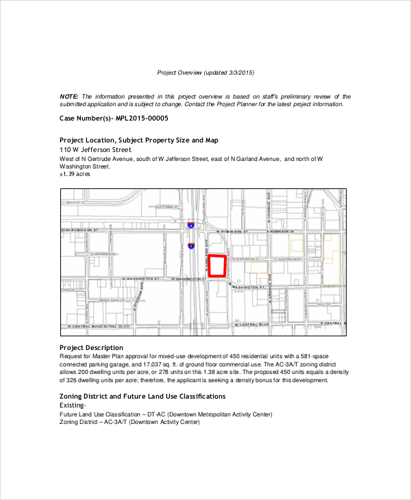 project overview sheett emplate