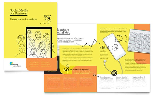 social media consultant brochure template