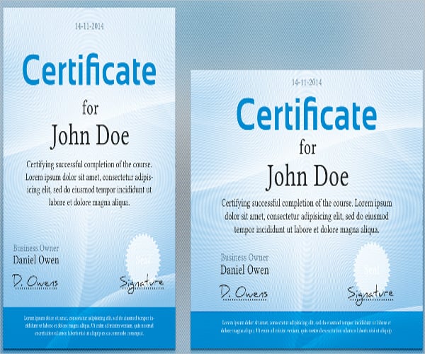 individual leadership certificate psd template