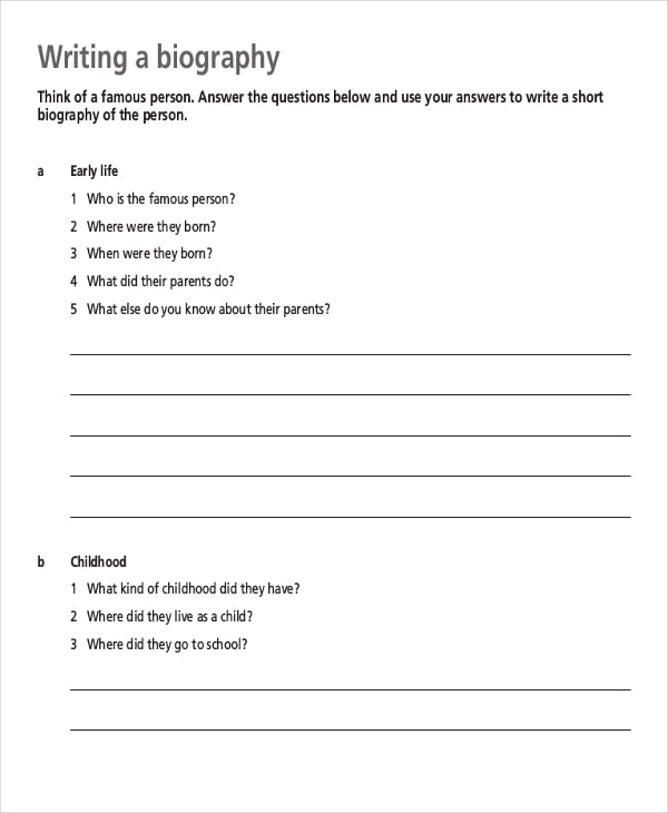 writing-a-biography-template