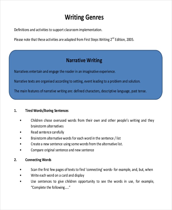 writing-genres-template
