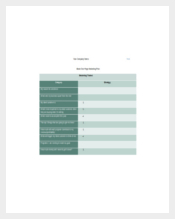 Blank One Page Marketing Plan Template
