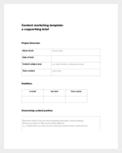 Example Content Marketing Brief Template