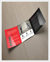 Example Business Marketing Square Trifold Brochure Template