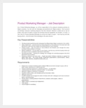 Example Product Marketing Manager Job Description Template