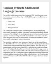 Teaching Writing to Adult English Language Learners