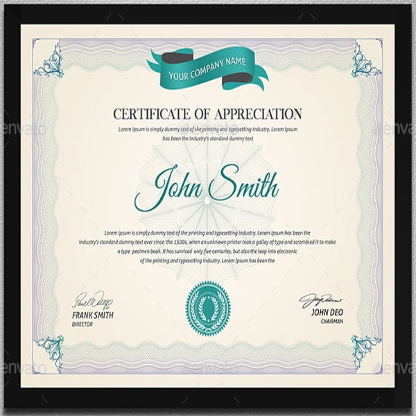 best certificate of appreciation