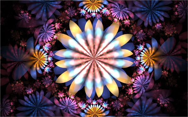 bright flower pattern