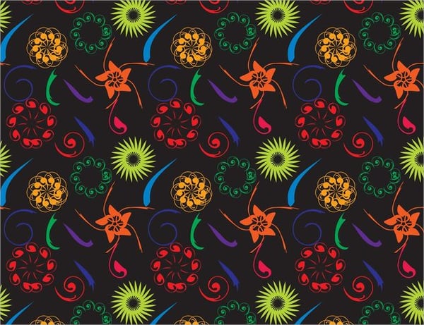 dark flowers pattern