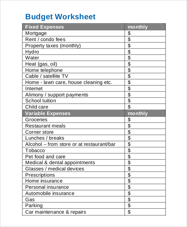 14+ Work Sheet Templates - Free Sample, Example, Format