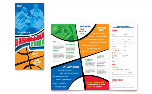 Basketball Camp Brochure Template