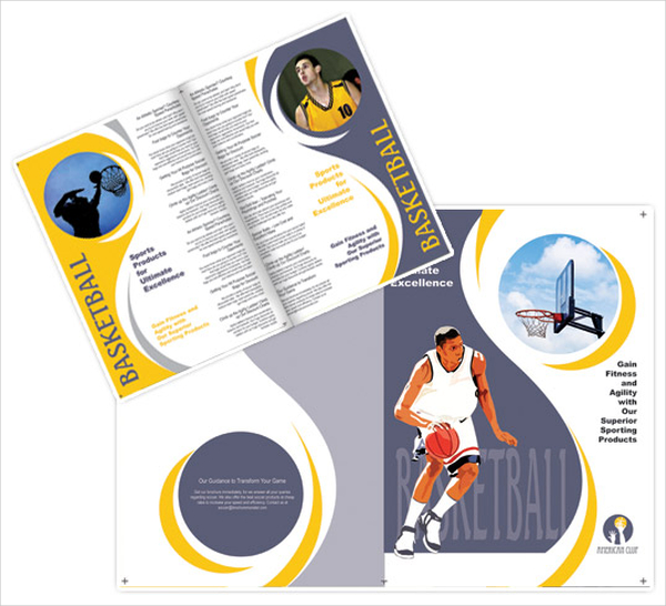 unique basketball brochure template