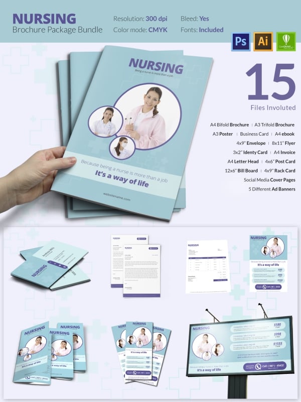 15 well designed nursing templates bundle
