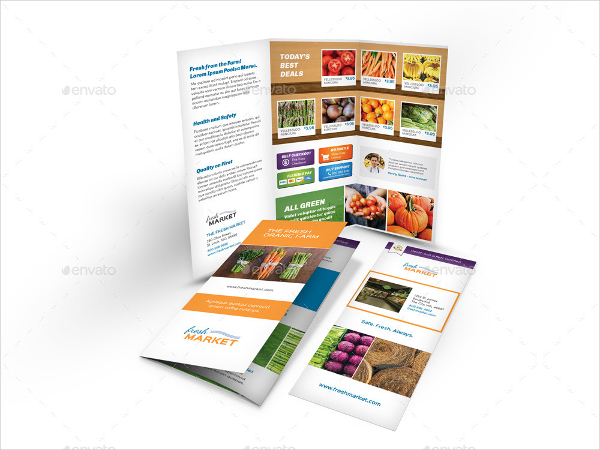 organic market trifold brochure