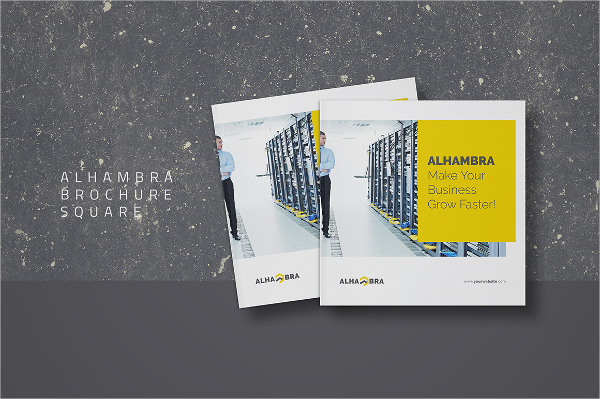 square banking brochure template