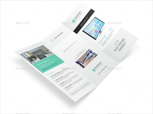 electronic store trifold brochure
