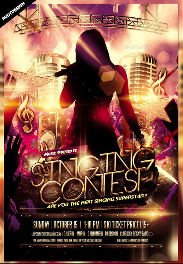 singing contest flyer