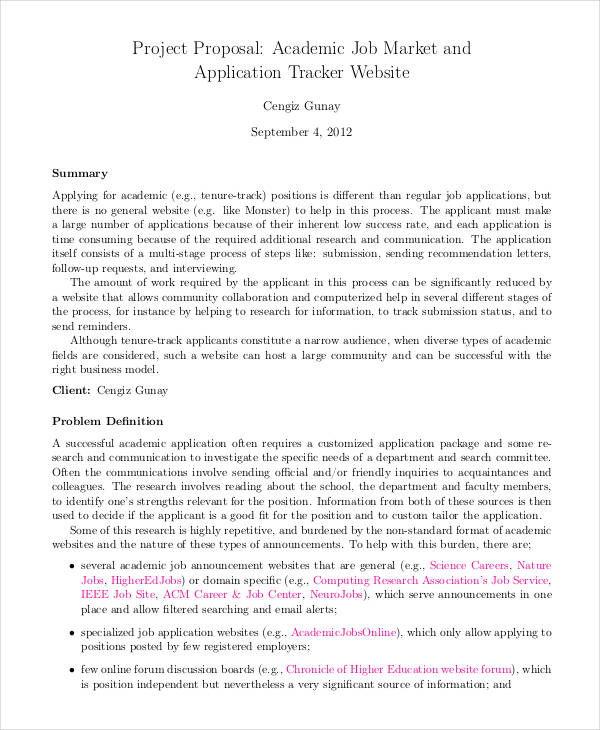 Job Proposal Template - 24+ Free Word, PDF Document Downloads