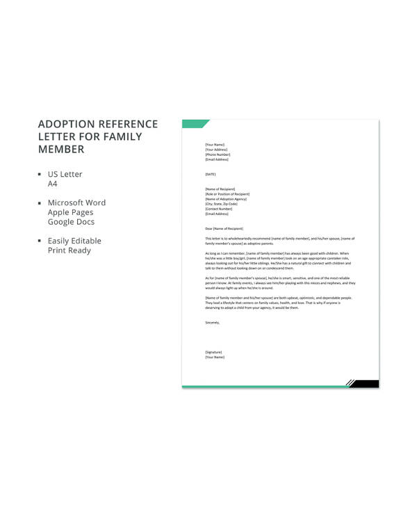 16 Adoption Reference Letter Templates Free Sample Example Format