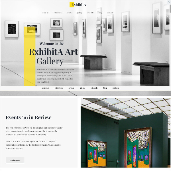 art gallery responsive wordpress theme