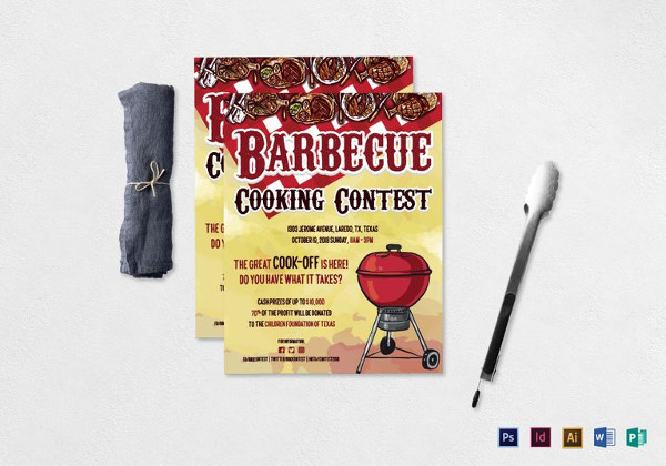 bbq cooking contest flyer template