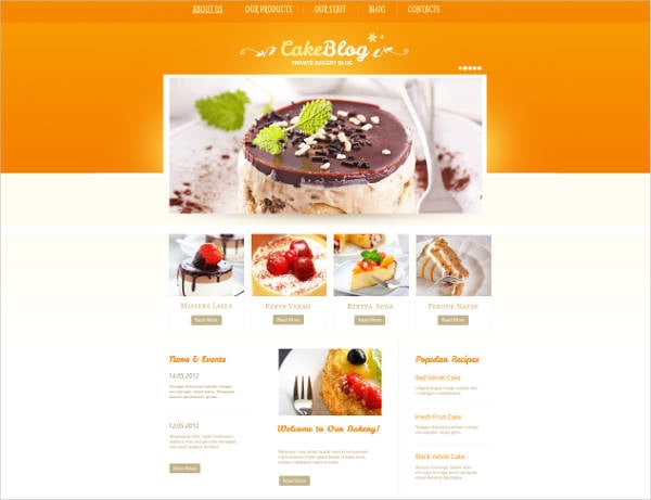 Premium Cake Shop WordPress Theme