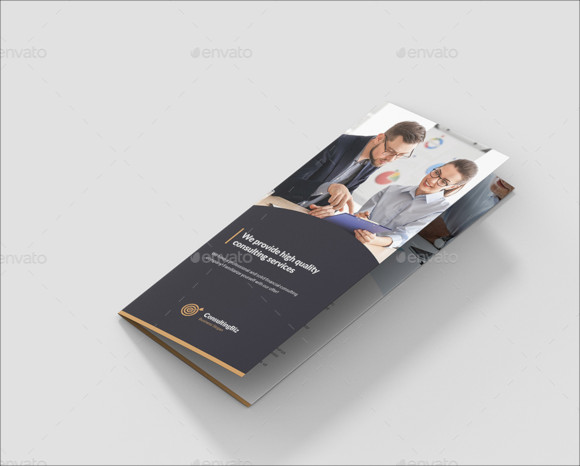 corporate consulting trifold brochure