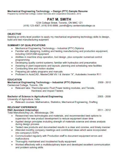 dme production mechanical engineering resume
