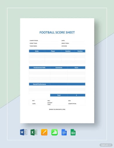 football score sheet template