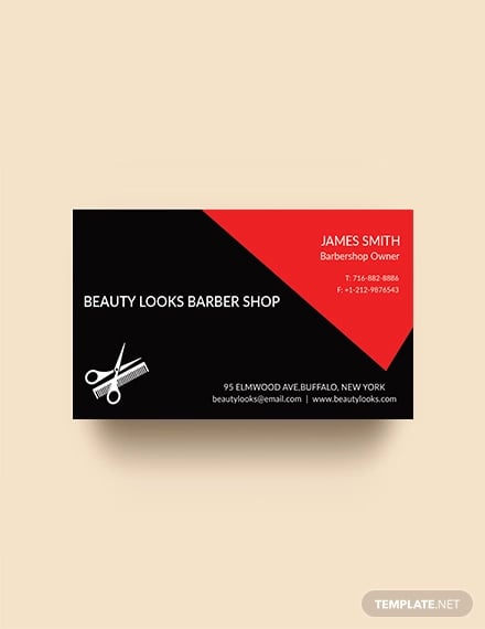 free barber shop business card