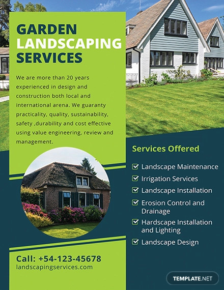 16 Landscaping Flyers PSD AI EPS