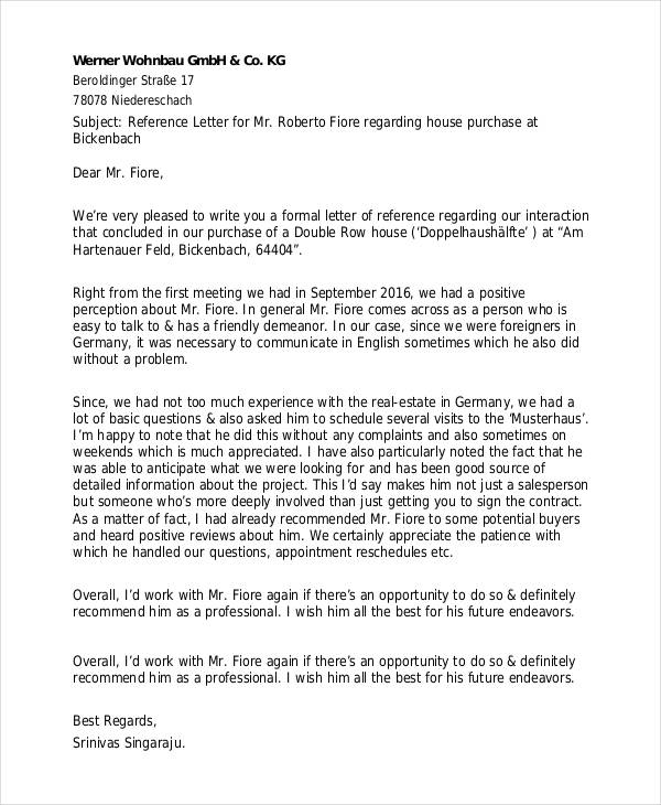 Template For Landlord Reference Letter