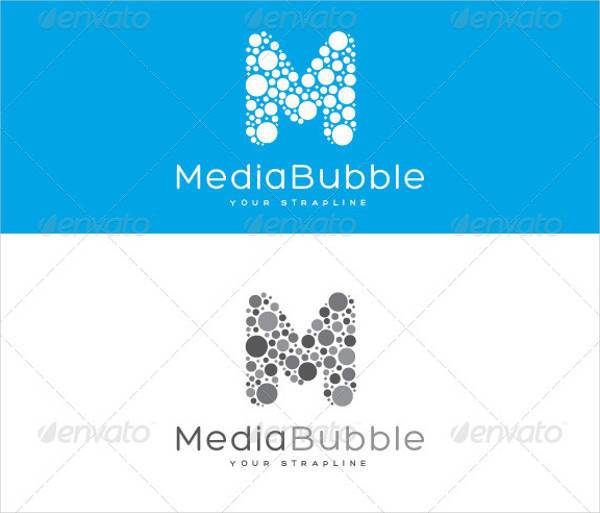 media bubble letter m1