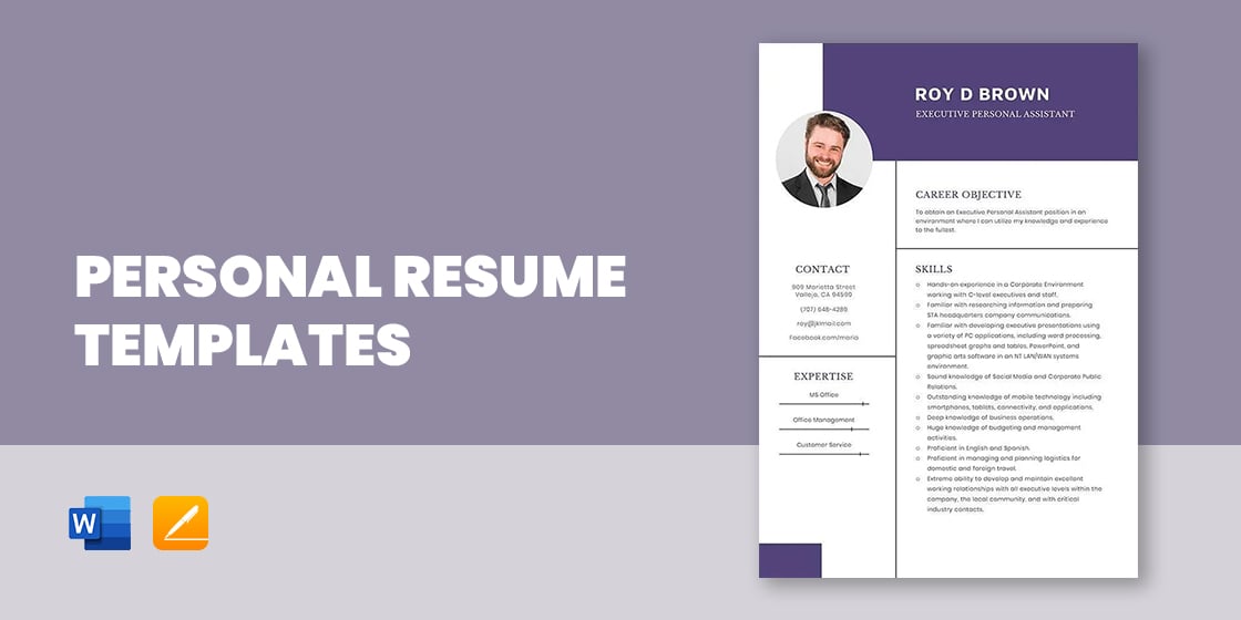 personal details in resume word format