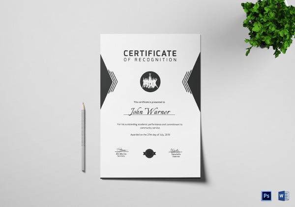 prize winning certificate template