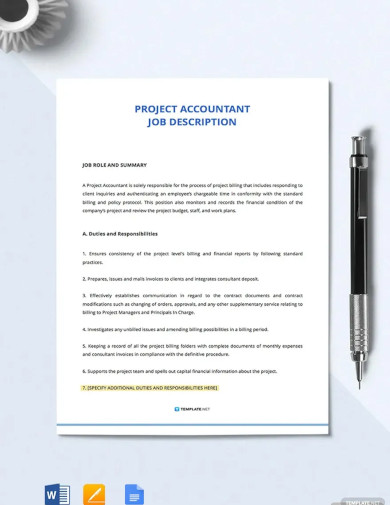 project account job description